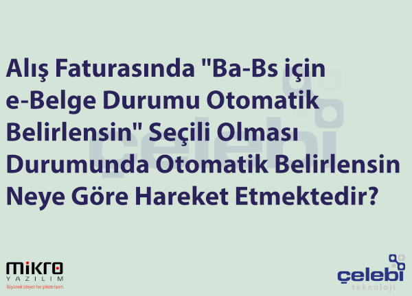 Alış Faturasında 